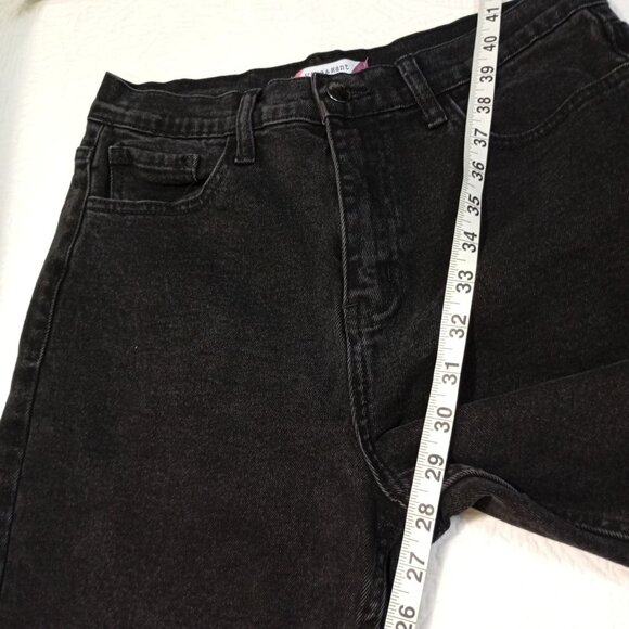 Vibe & Rant High-Waisted Black Denim straight Jeans Womens Size 9W29 Cotton Blen - Picture 6 of 7